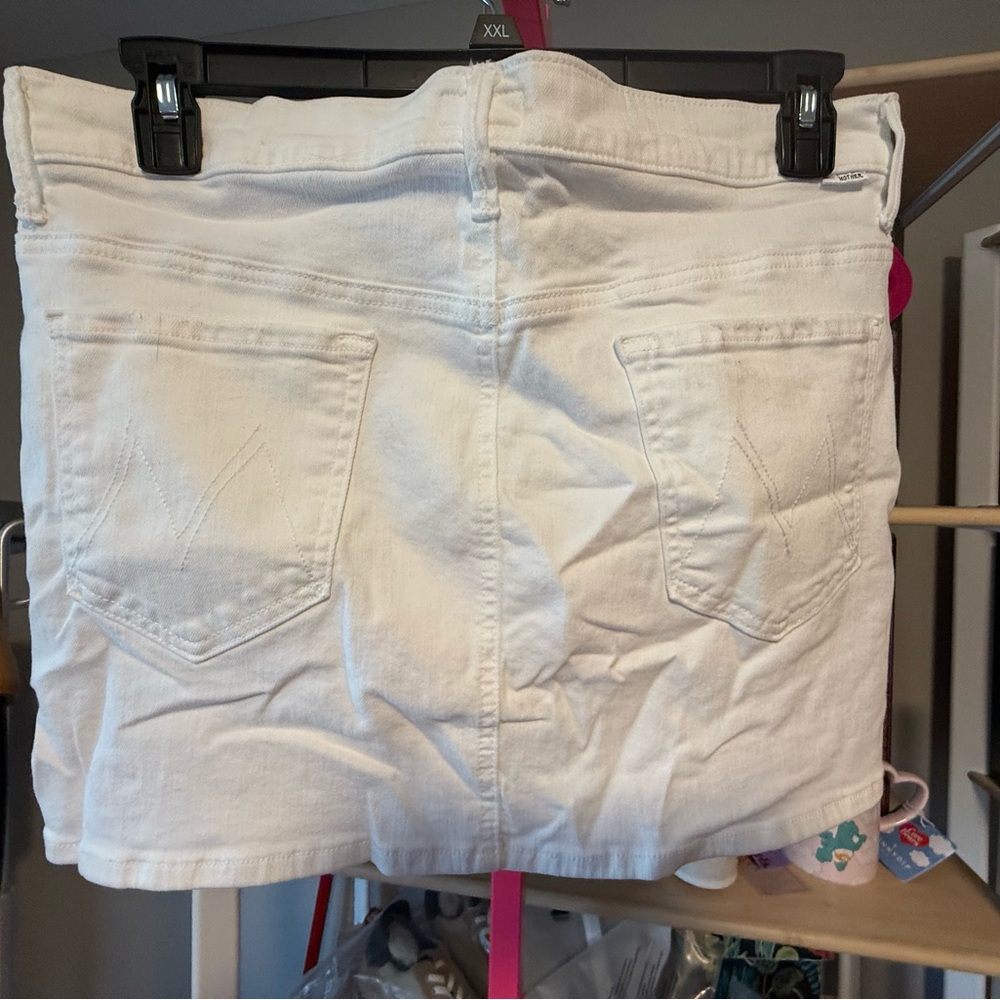 MOTHER Vagabond Mini Skirt – White | Size 33 | Like New - Picture 5 of 8